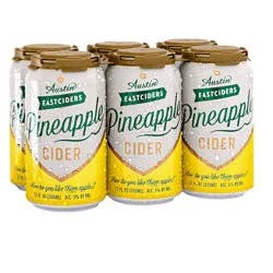 Austin Eastciders Pineapple Hard Cider 6 - 12 fl oz Cans