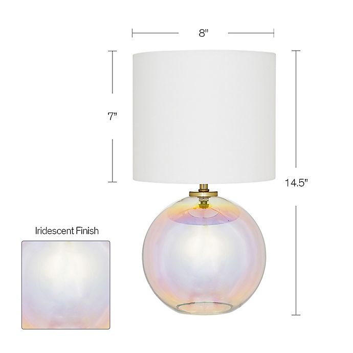 slide 3 of 4, Marmalade Iridescent Table Lamp with Fabric Shade, 1 ct