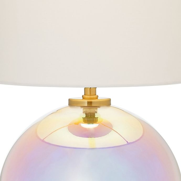 slide 4 of 4, Marmalade Iridescent Table Lamp with Fabric Shade, 1 ct