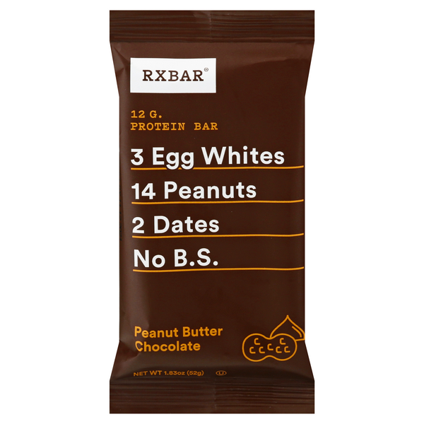 slide 1 of 1, RXBAR Protein Bar Peanut Butter Chocolate, 1.83 oz