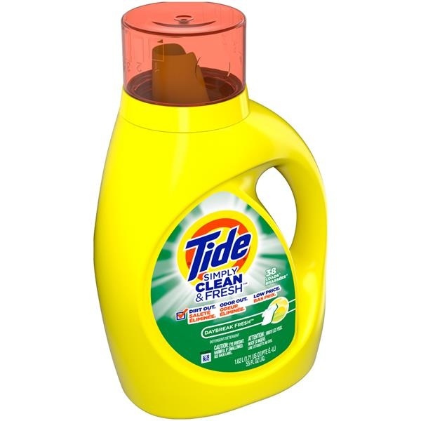 slide 1 of 1, Tide Simply Clean & Fresh Liquid Laundry Detergent - Daybreak Fresh, 55 fl oz