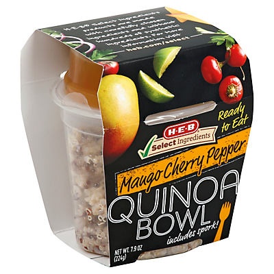 slide 1 of 1, H-E-B Select Ingredients Quinoa Bowl Mango Cherry Pepper, 7.9 oz