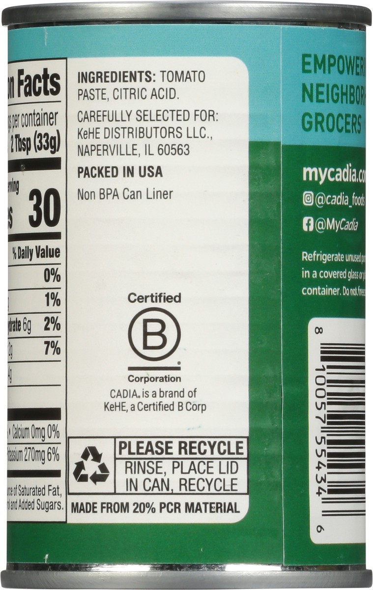 slide 8 of 9, Cadia Tomato Paste 6 oz, 6 oz