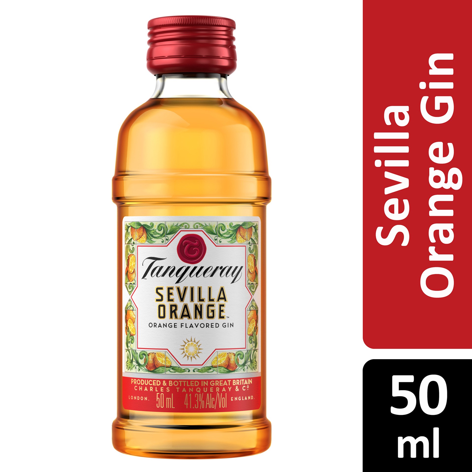 slide 3 of 4, Tanqueray Sevilla Orange (Distilled Gin with Natural Flavors and Certified Colors) 50 mL, 50 ml