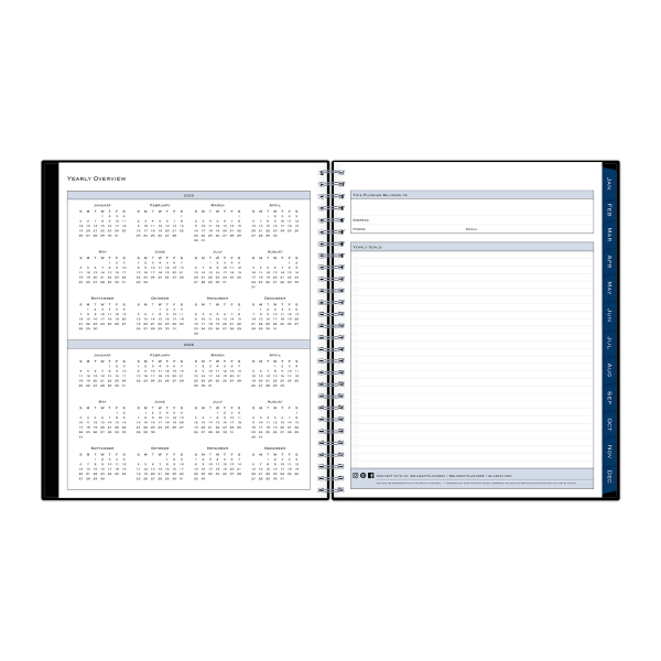 slide 2 of 6, 2025 Blue Sky Monthly Planning Calendar, 8"" X 10"", Passages Solid Black, January To December, 1 ct