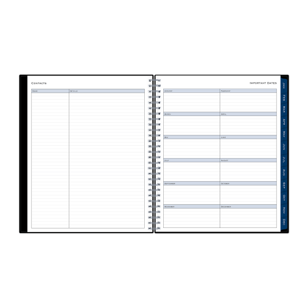 slide 3 of 6, 2025 Blue Sky Monthly Planning Calendar, 8"" X 10"", Passages Solid Black, January To December, 1 ct