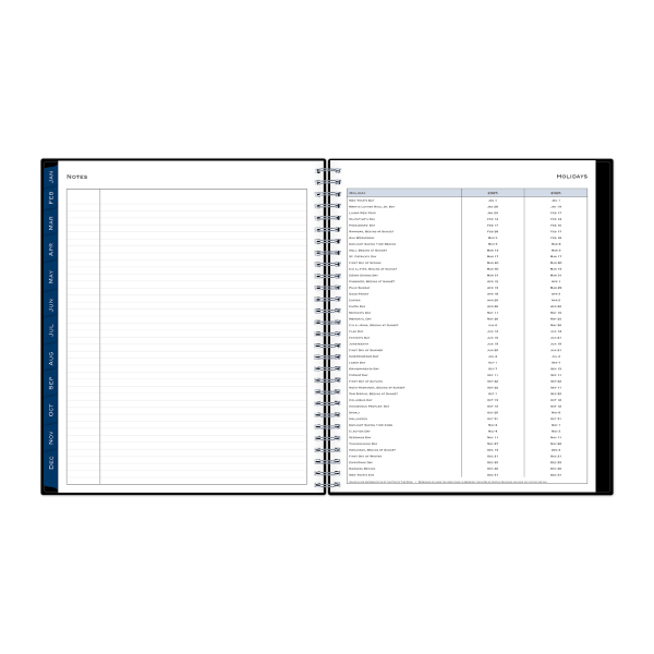 slide 4 of 6, 2025 Blue Sky Monthly Planning Calendar, 8"" X 10"", Passages Solid Black, January To December, 1 ct