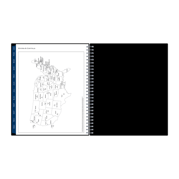 slide 5 of 6, 2025 Blue Sky Monthly Planning Calendar, 8"" X 10"", Passages Solid Black, January To December, 1 ct