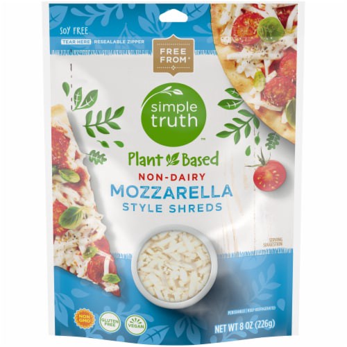 slide 1 of 3, Simple Truth Plant Based Non-Dairy Mozzarella Style Shreds - 8 oz, 8 oz