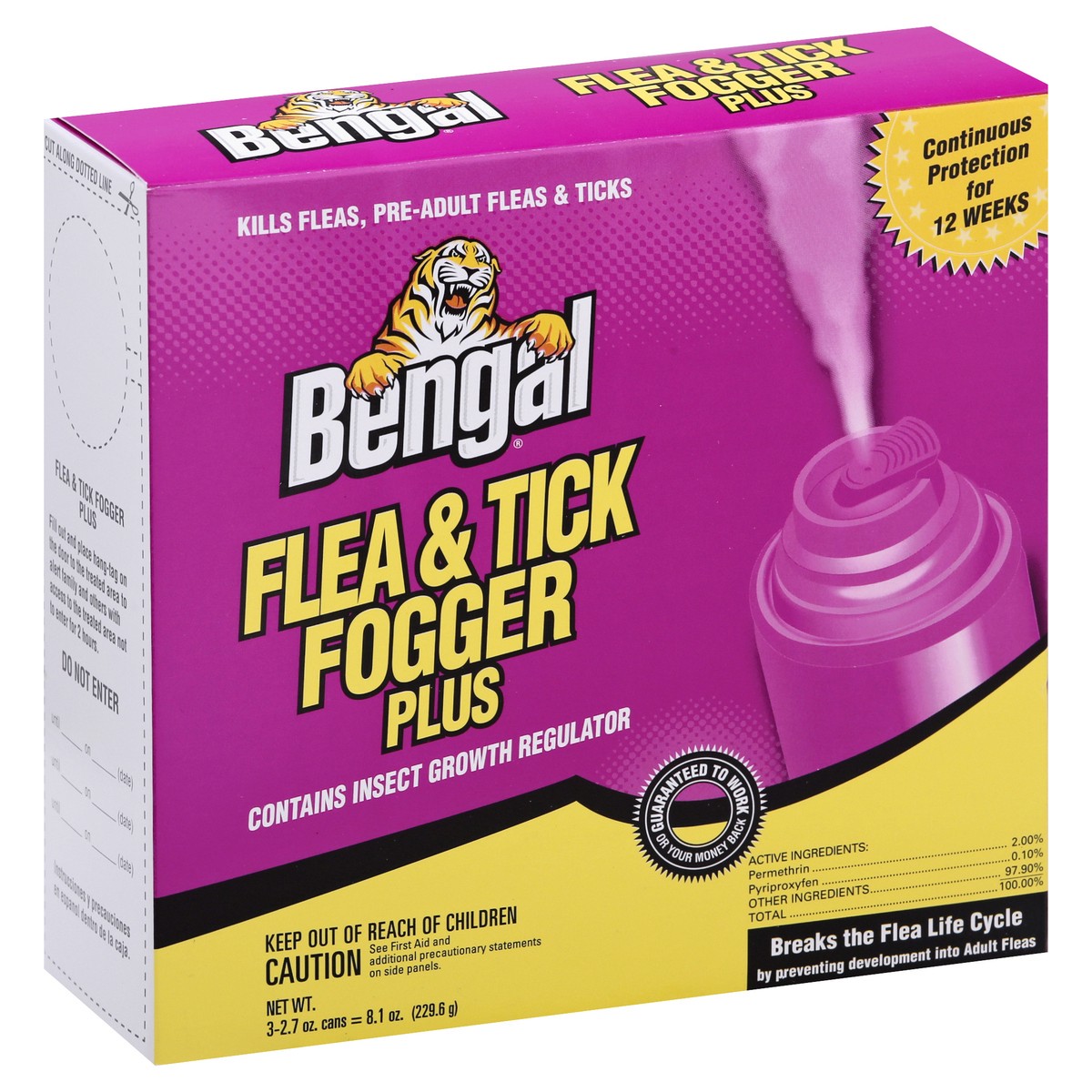 slide 7 of 12, Bengal Flea Tick Fogger, 3 oz