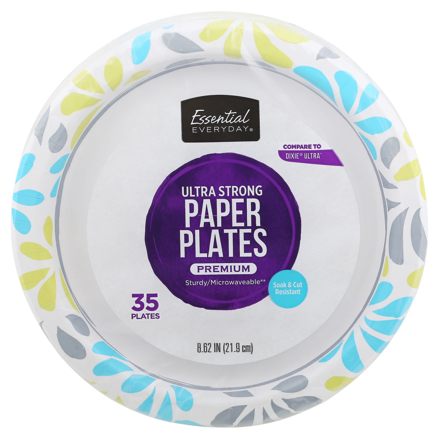 slide 1 of 1, Essential Everyday Holiday Ultra Strong Paper Plates, 35 ct