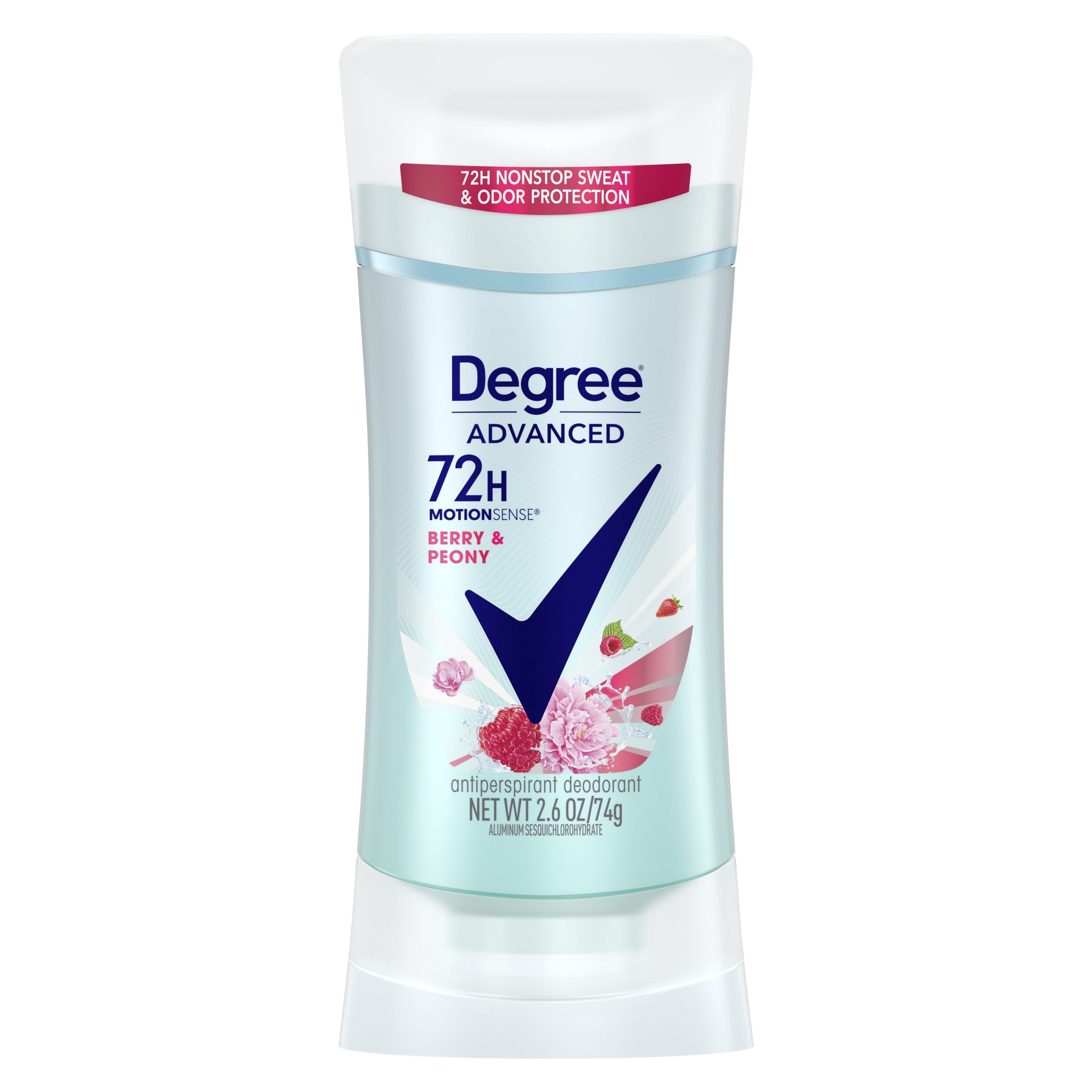 slide 1 of 6, Degree Advanced Antiperspirant Deodorant Berry & Peony, 2.6 oz, 2.6 oz