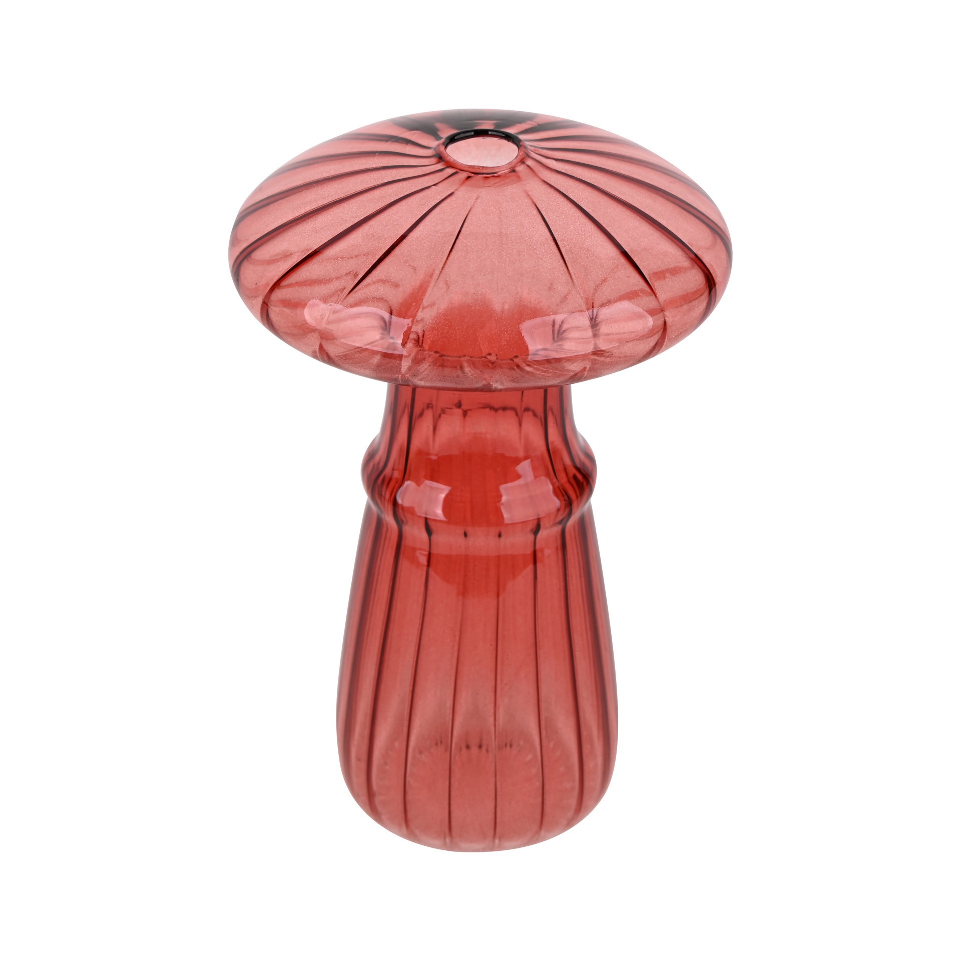slide 2 of 4, 4.5" Burgundy Glass Mushroom Tabletop Decor By Ashland, 4.5 in