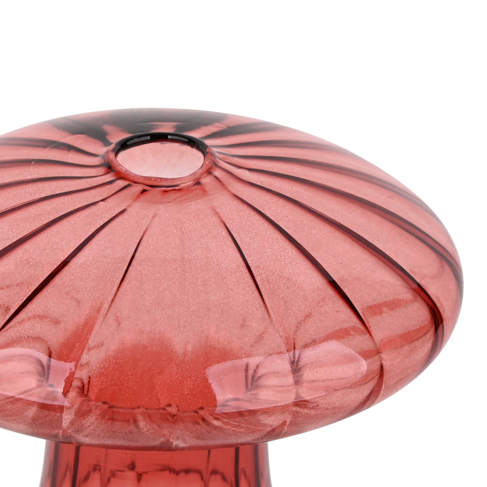 slide 3 of 4, 4.5" Burgundy Glass Mushroom Tabletop Decor By Ashland, 4.5 in
