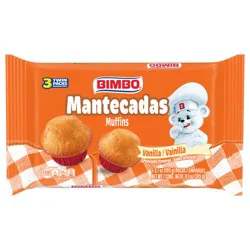 Bimbo Mantecadas Vanilla Muffins, 3 count, 11.10 oz
