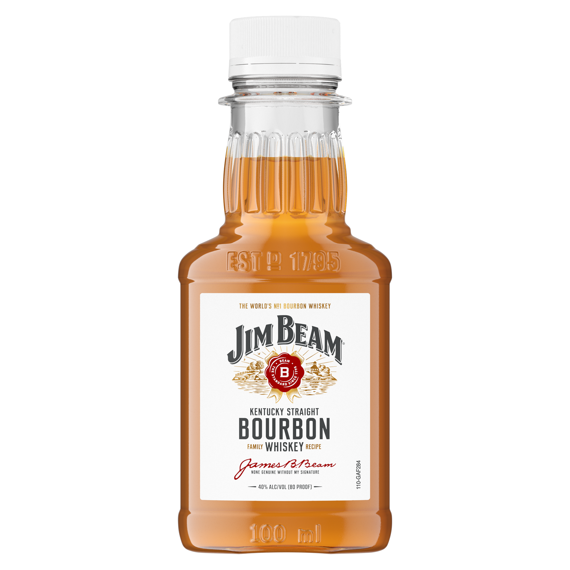 slide 2 of 2, Jim Beam Kentucky Straight Bourbon Whiskey 100 ml, 100 ml