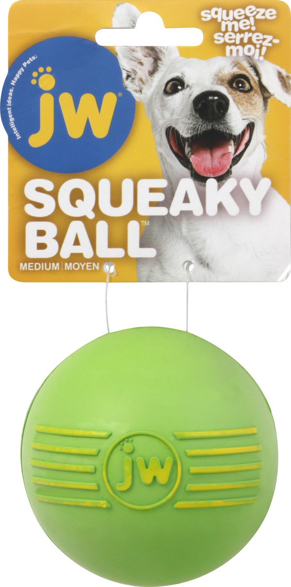 slide 1 of 9, JW Pet Medium Squeaky Ball 1 ea, M