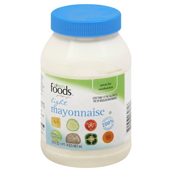 slide 1 of 1, Lowes Foods Mayonnaise Light, 30 oz