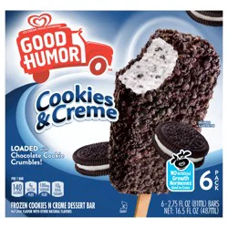 Good Humor Frozen Dessert Bar Cookies N Creme, 6 Pack