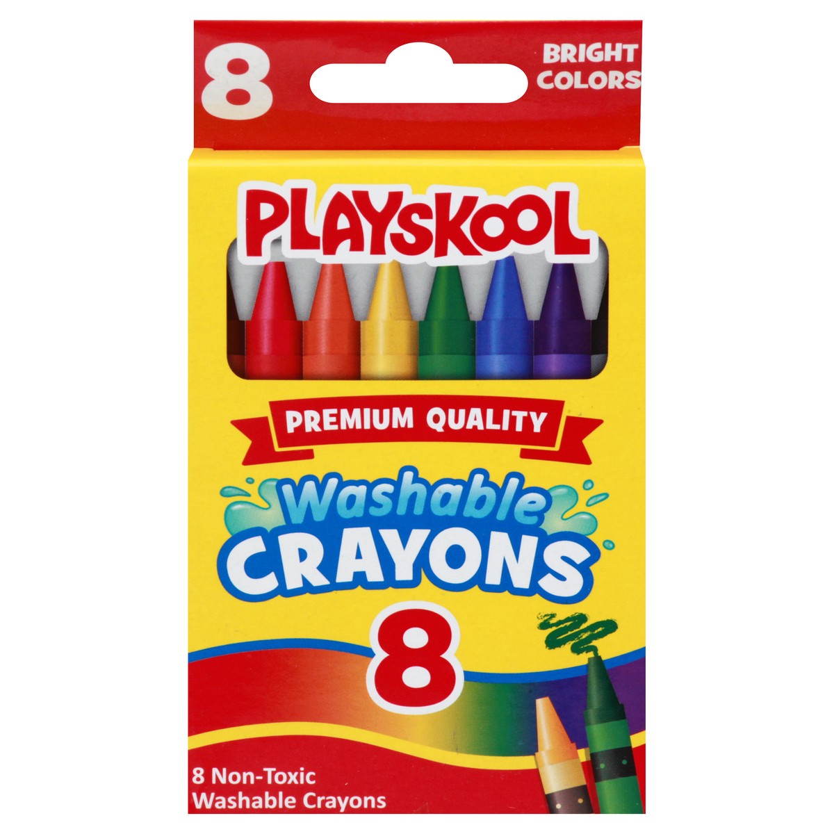 slide 1 of 11, Playskool Non-Toxic Washable Crayons 8 ea, 8 ct