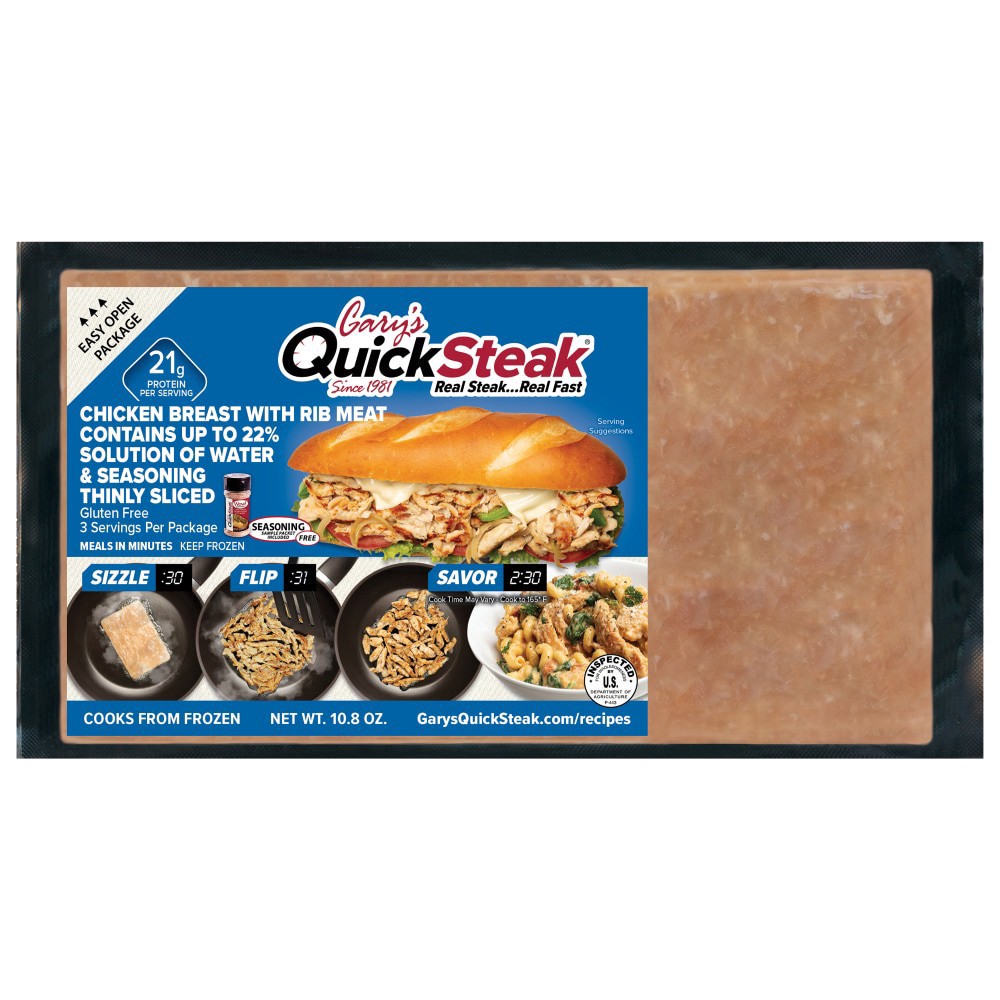 slide 2 of 2, Gary's QuickSteak Chicken Breast Sliced Steak, 1 ct
