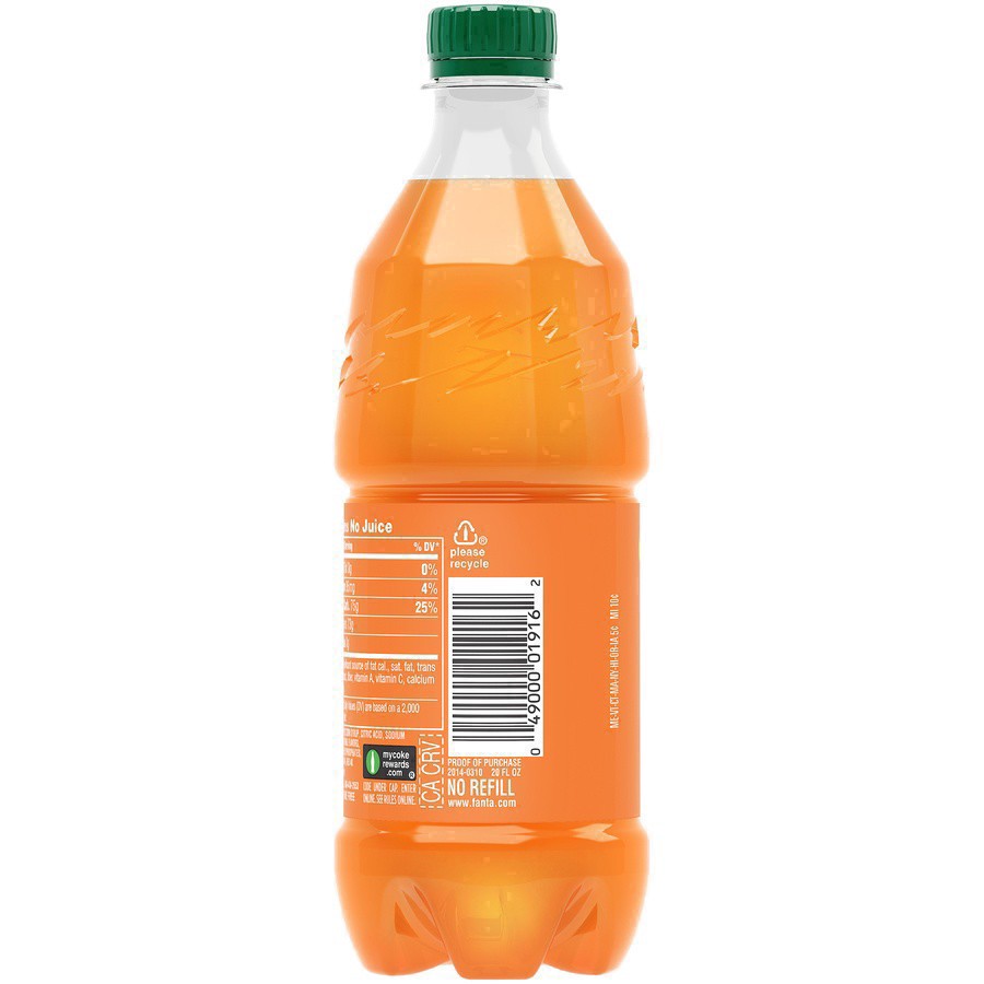 slide 28 of 52, Fanta Orange Soda Fruit Flavored Soft Drink, 20 fl oz, 20 fl oz