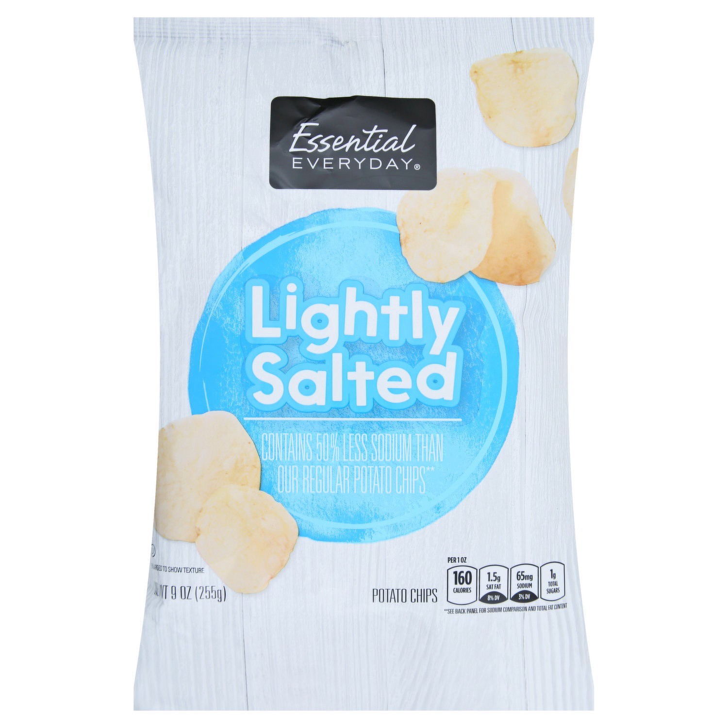 slide 1 of 1, Essential Everyday Lightly Salted Potato Chips, 9 oz