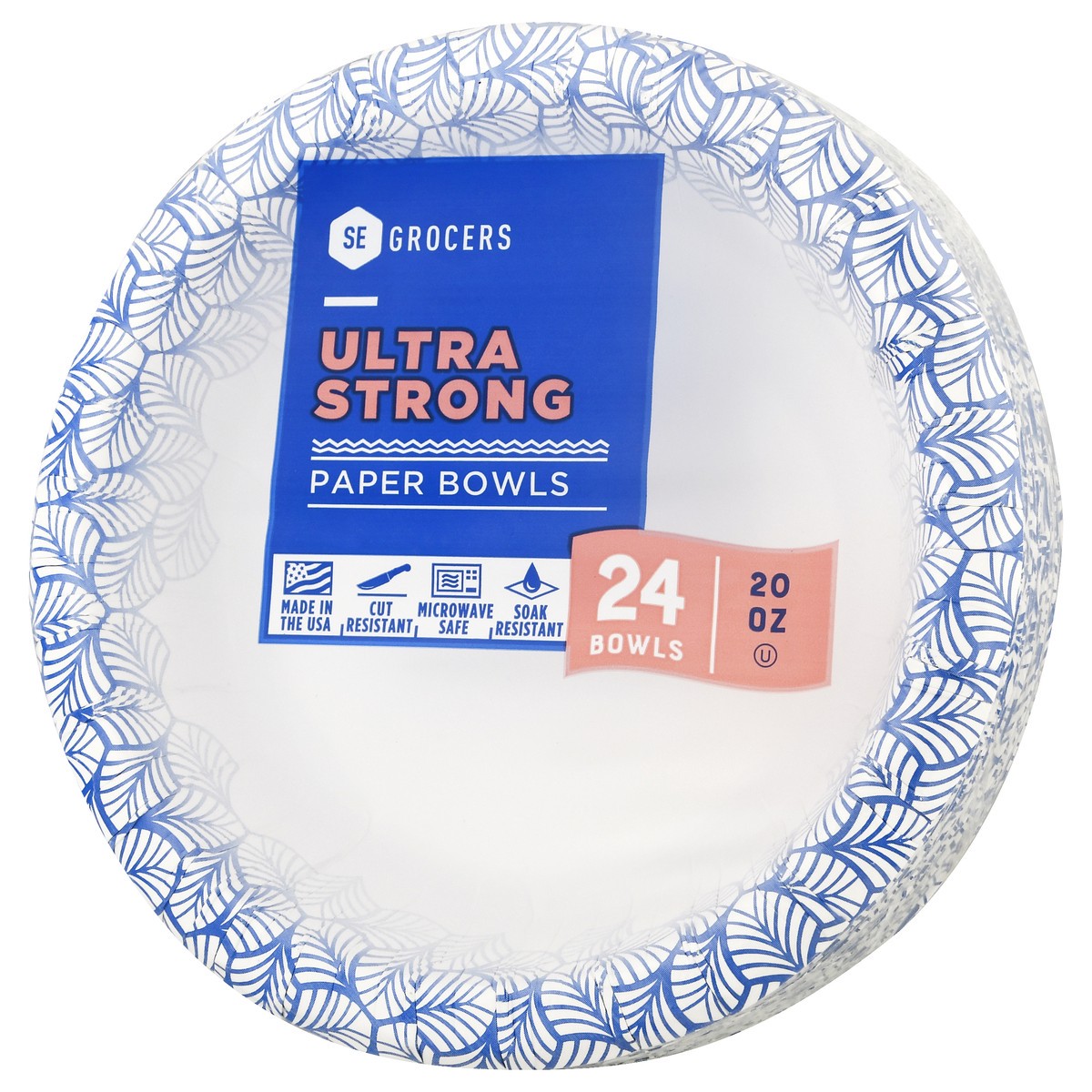 slide 1 of 9, SE Grocers Paper Bowls Ultra Strong, 24 ct; 20 oz