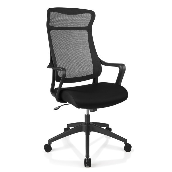 slide 1 of 9, Realspace Lenzer Mesh High-Back Task Chair, Black, 1 ct