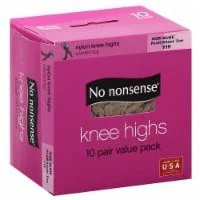 No Nonsense Women's Sheer Toe Knee Highs