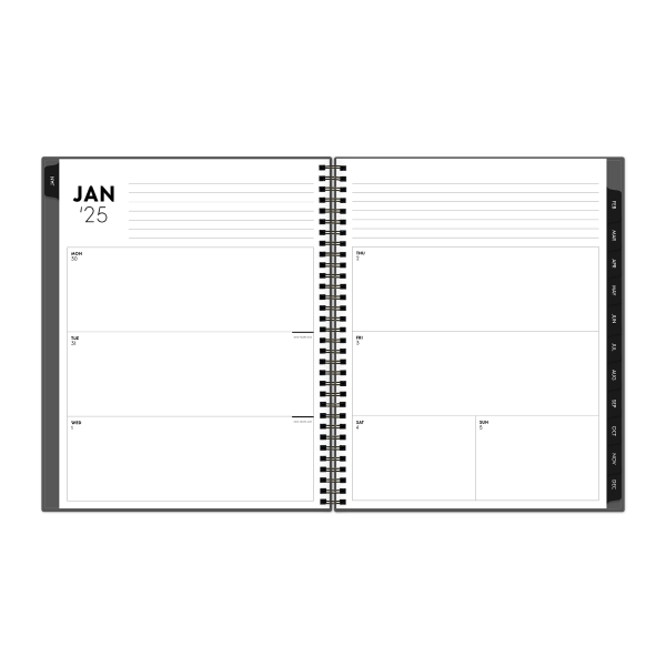 slide 4 of 7, 2025 Blue Sky Weekly/Monthly Planning Calendar, 8-1/2"" X 11"", Gray, January To December, 1 ct