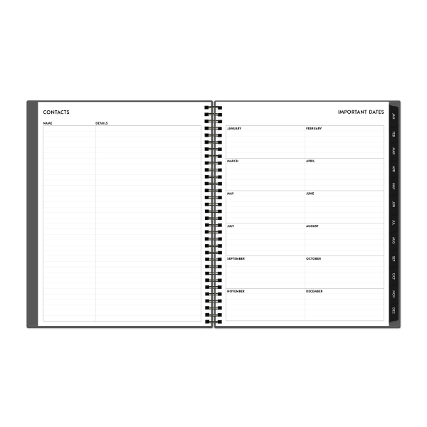 slide 5 of 7, 2025 Blue Sky Weekly/Monthly Planning Calendar, 8-1/2"" X 11"", Gray, January To December, 1 ct