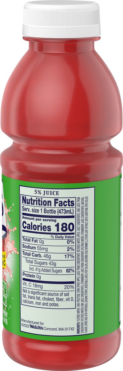 slide 5 of 5, Welch's Strawberry Kiwi Juice Drink, 16 fl oz On-the-Go Bottle, 16 oz