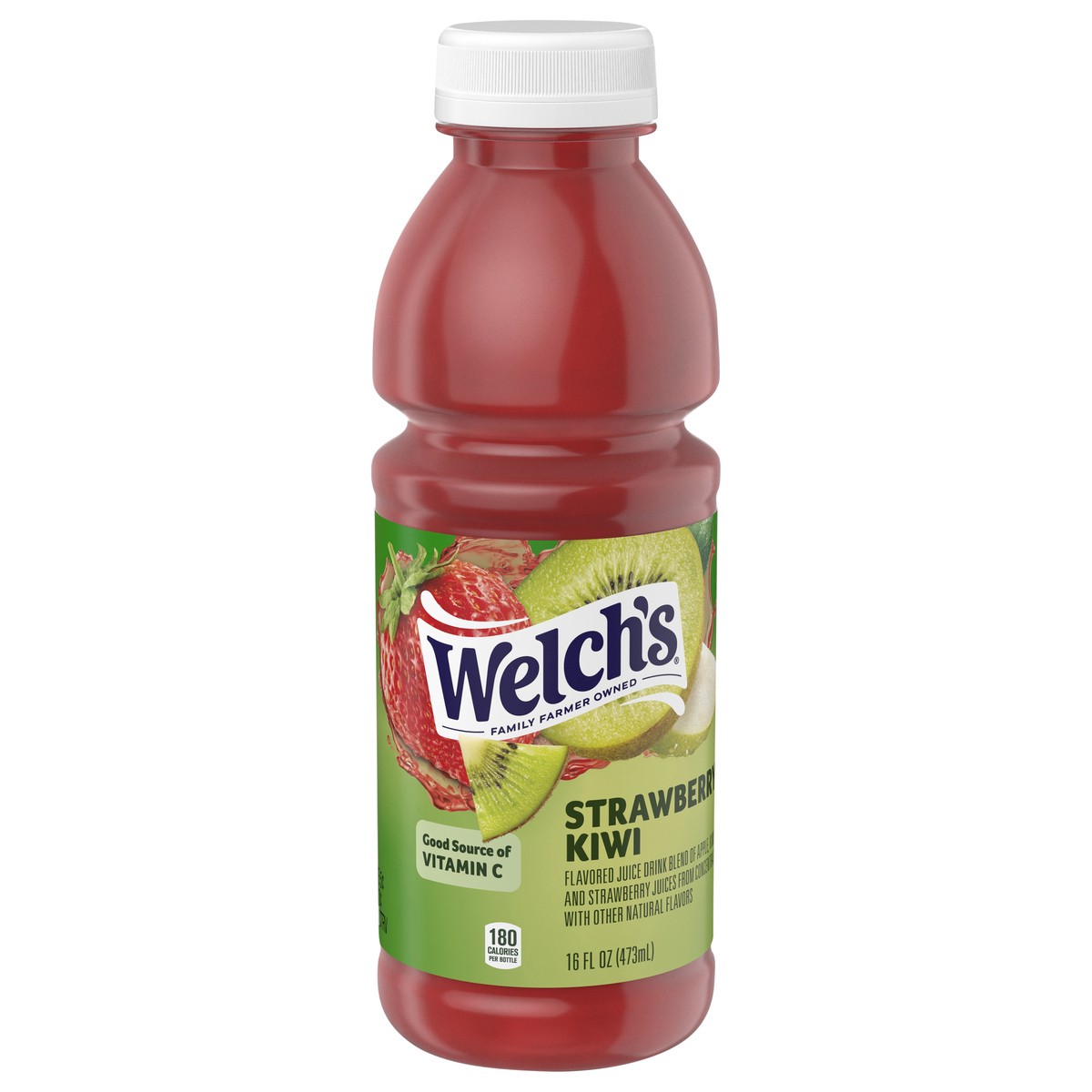 slide 1 of 5, Welch's Strawberry Kiwi Juice Drink, 16 fl oz On-the-Go Bottle, 16 oz