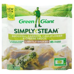 Green Giant Simply Steam Lightly Sauced Broccoli, Carrots, Cauliflower & Cheese Sauce 10 oz
