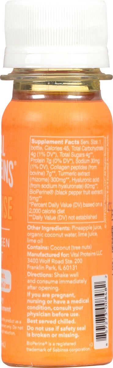 slide 8 of 9, Vital Proteins Defense Turmeric, Pineapple & Lime Collagen Shot 2 oz, 2 oz