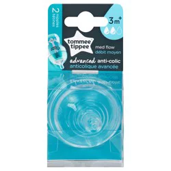 Tommee Tippee 3+ Months Med Flow Advanced Anti-Colic Nipples 2 ea