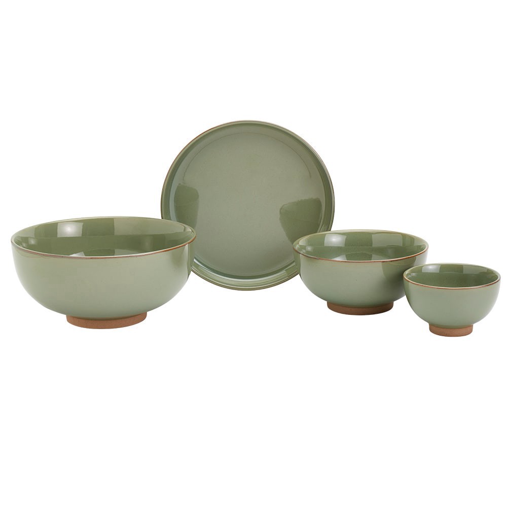 slide 2 of 3, Infuse 4-Piece Dining Set - Green, 4 ct