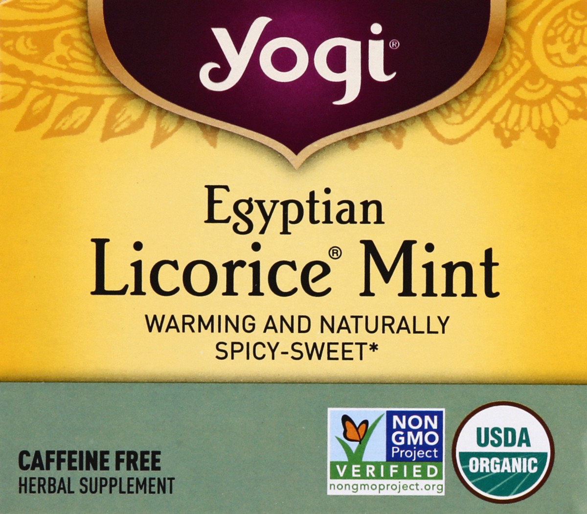 slide 4 of 9, Yogi Tea Egyptian Licorice Mint, Organic Herbal Tea, Wellness Tea Bags, 16 Count, 16 ct