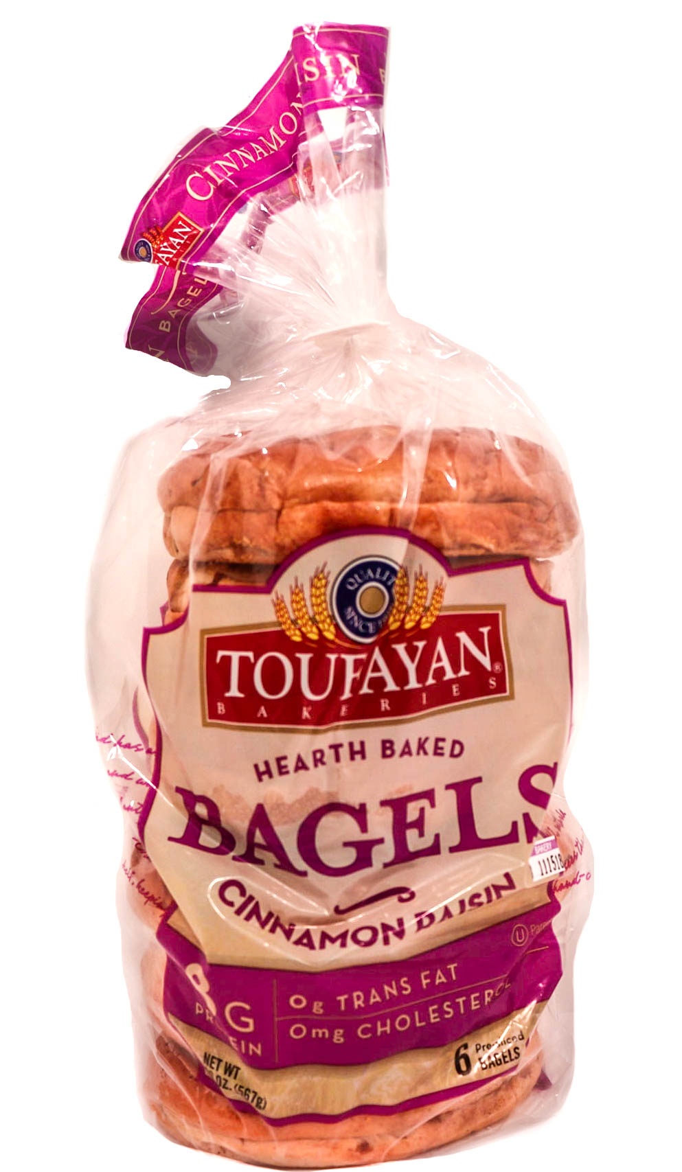 slide 1 of 1, Toufayan Bagel Cinnamon Raisin, 20 oz