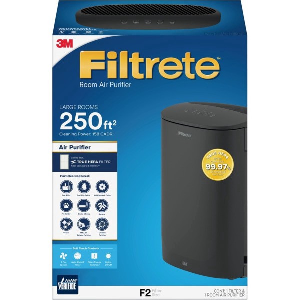 slide 3 of 4, Filtrete Room Air Purifier - Large Room - Fap-C03Ba-G2, 250 Sq Ft - True Hepa - 250 Sq. Ft., 1 ct