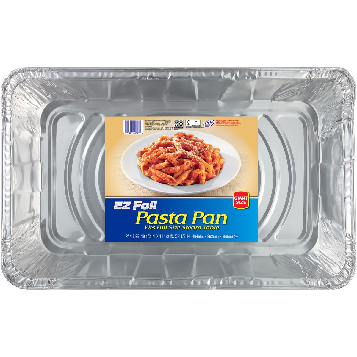 slide 1 of 9, EZ Foil 19-1/2 x 11-1/2 x 3-1/2 in. Pasta Pan, 1 ct