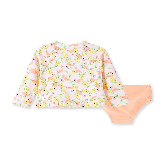 slide 2 of 2, Little Me RashGuard 6-9M Flamingo Rose/Apricot, 2 ct