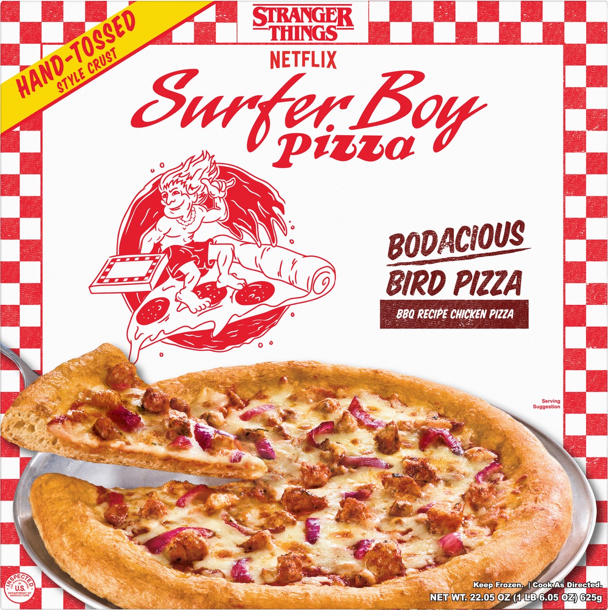 slide 3 of 14, Surfer Boy Pizza Hand-Tossed Style Crust Bodacious Bird Pizza 22.05 oz, 22.05 oz