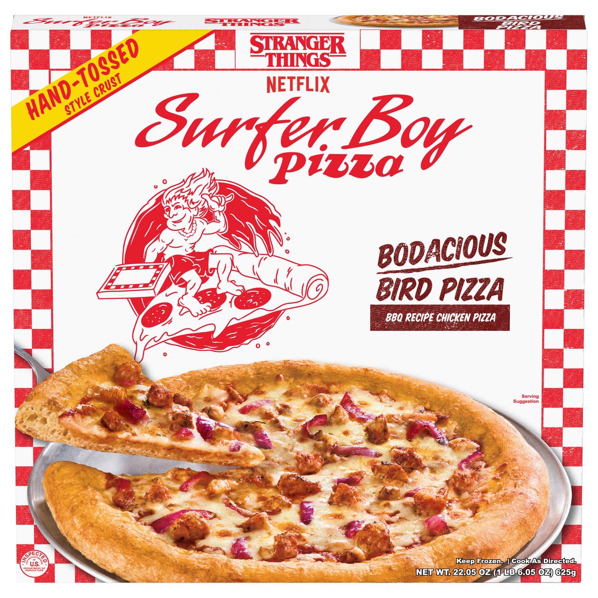 slide 8 of 14, Surfer Boy Pizza Hand-Tossed Style Crust Bodacious Bird Pizza 22.05 oz, 22.05 oz