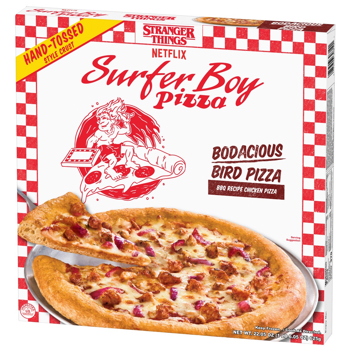 slide 4 of 14, Surfer Boy Pizza Hand-Tossed Style Crust Bodacious Bird Pizza 22.05 oz, 22.05 oz