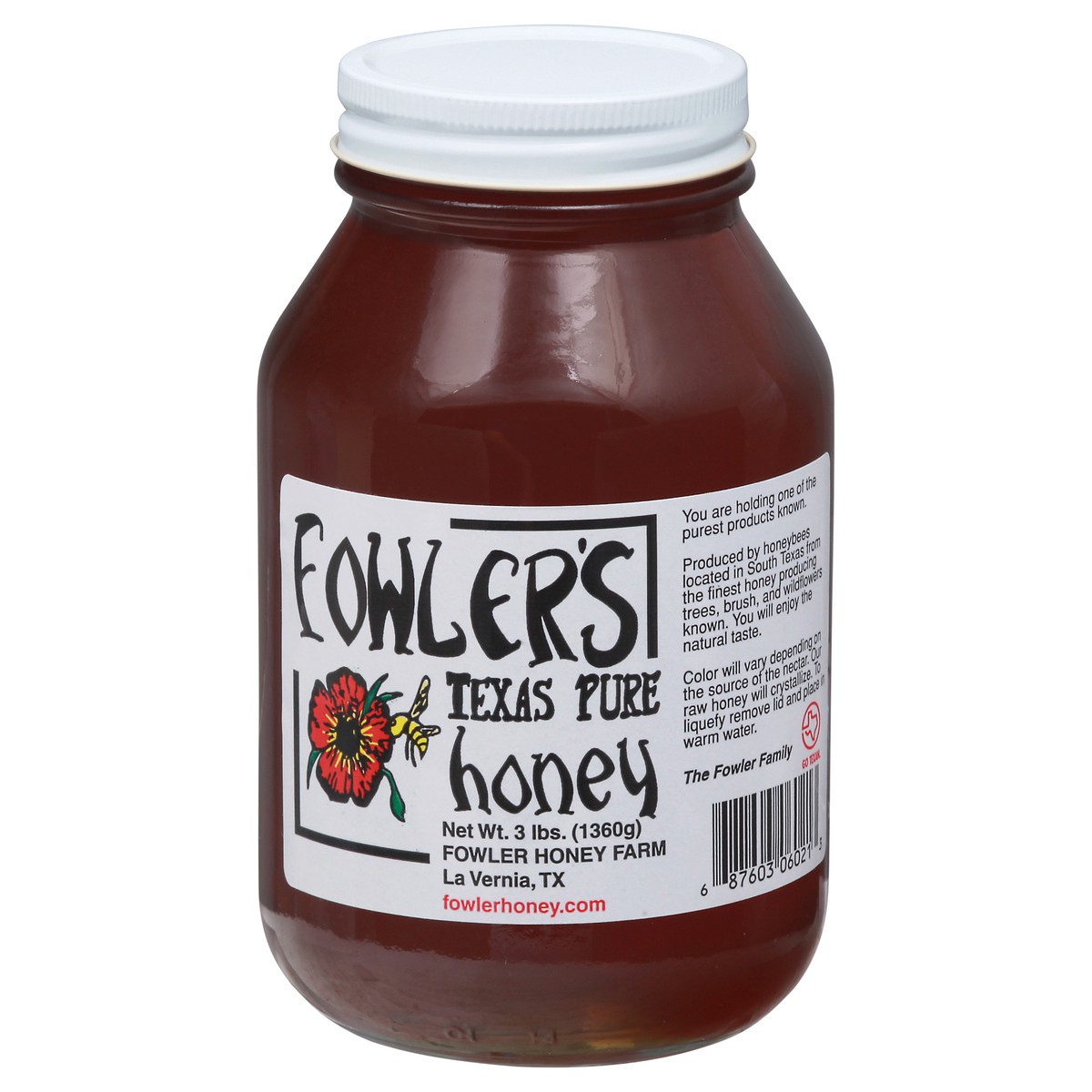 slide 10 of 12, Fowler's Texas Pure Honey 3 lb, 3 lb