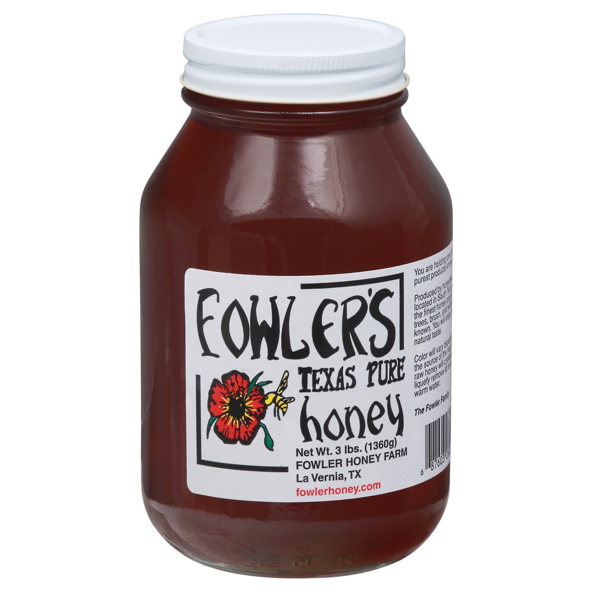 slide 11 of 12, Fowler's Texas Pure Honey 3 lb, 3 lb