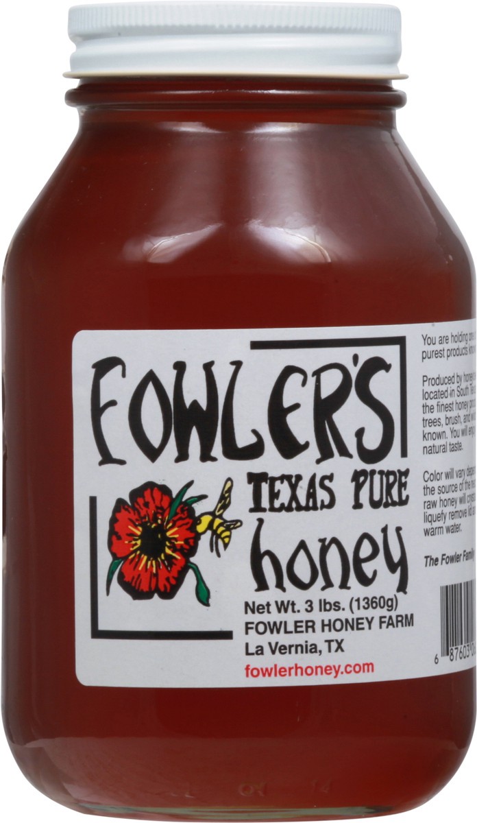 slide 9 of 12, Fowler's Texas Pure Honey 3 lb, 3 lb