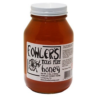 slide 1 of 1, Fowler's Texas Pure Honey, 3 lb